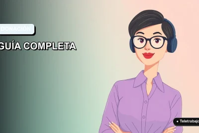 Ilustración plana corporativa de una mujer trabajadora remota sonriente, con fondo degradado azul claro, representando el permiso laboral para donantes de órganos.