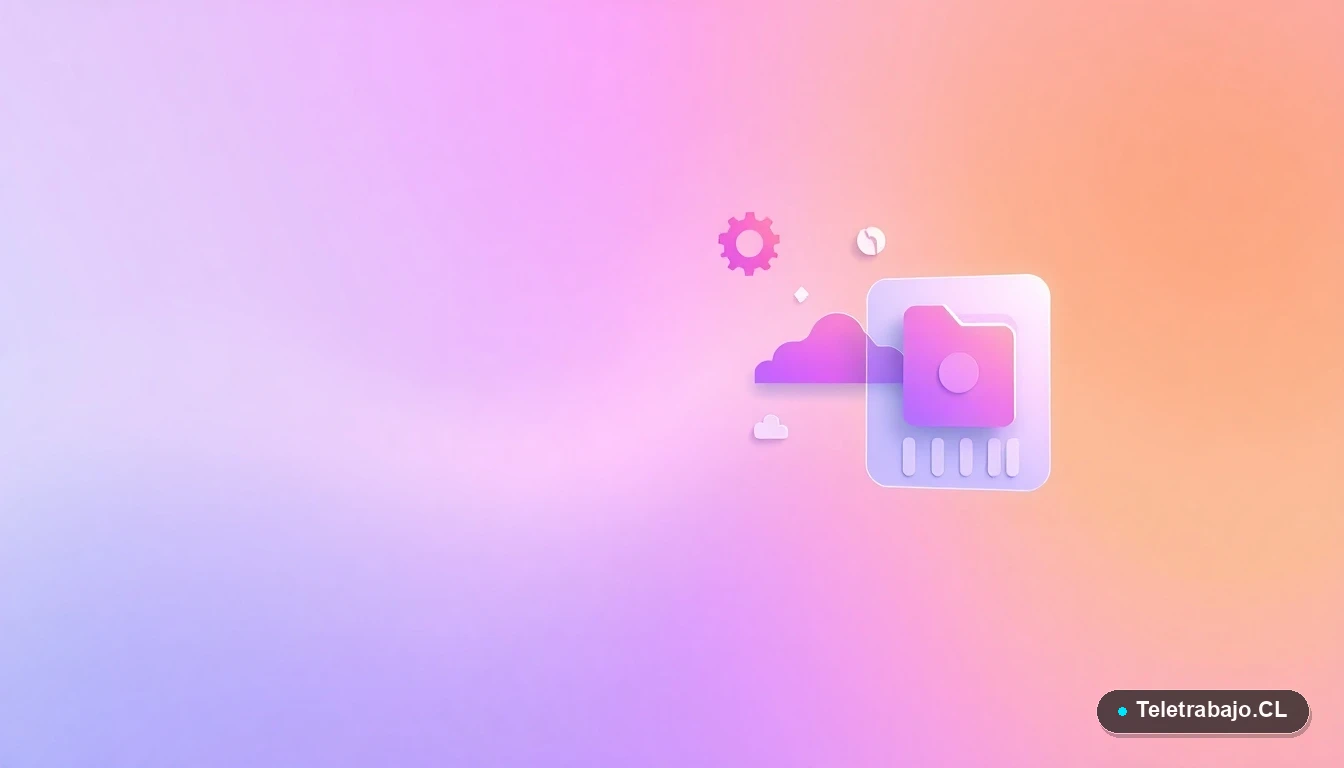 Elementos abstractos de interfaz de usuario, gráficos y engranajes flotantes, representando planificación y tecnología.