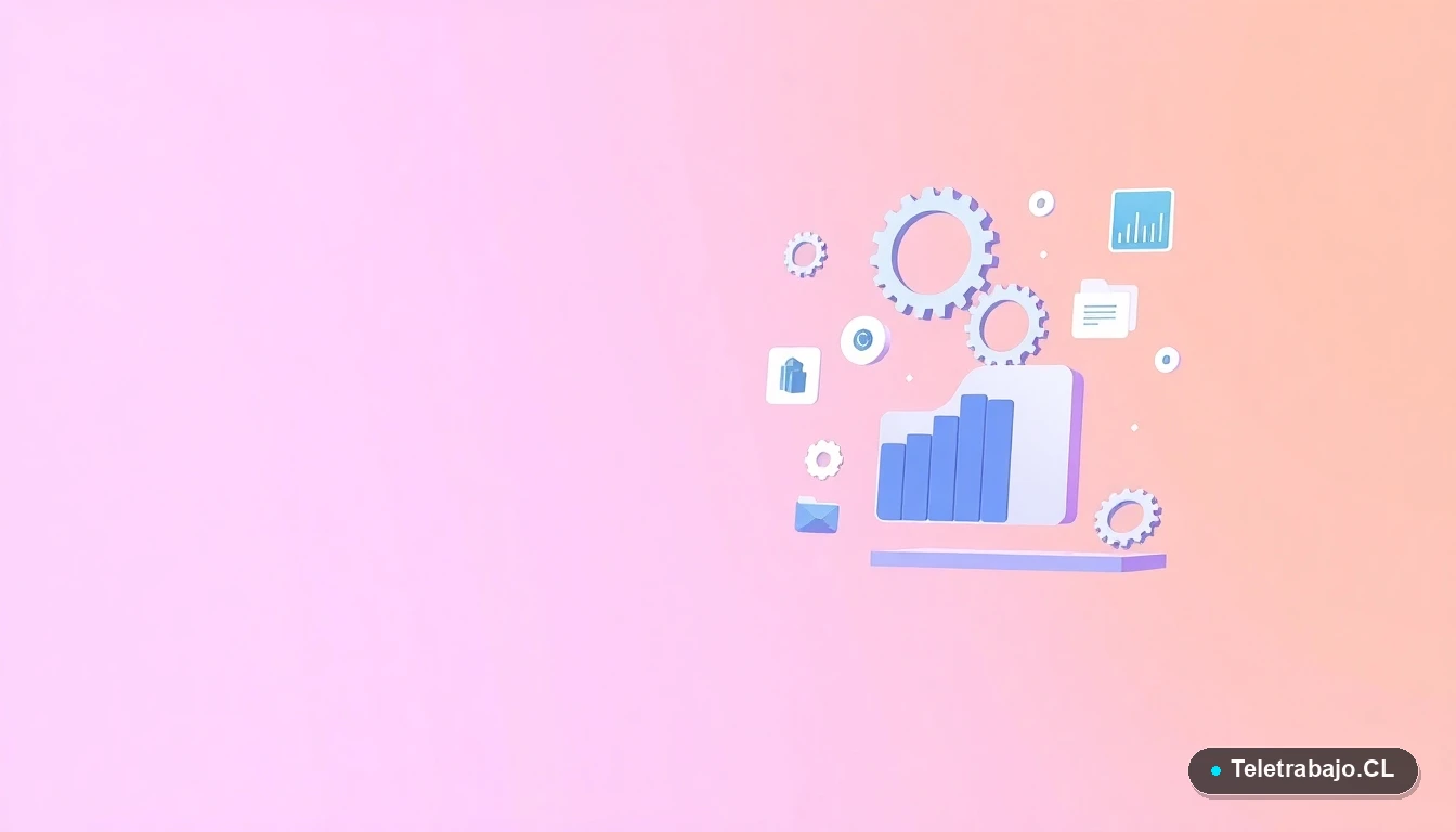 Composición abstracta de interfaz de usuario con gráficos y iconos flotantes, estilo vectorial plano.