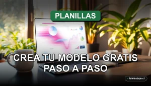 Plantilla de Excel para planilla de sueldos gratuita sobre escritorio moderno