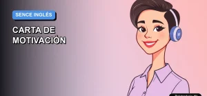 Ilustración vectorial plana y moderna de una profesional chilena sonriente, con fondo degradado azul, para blog sobre certificación de inglés SENCE 2026.