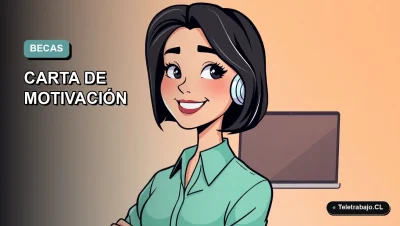 Ilustración plana vectorial de una profesional femenina con laptop, para blog sobre becas digitales.