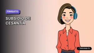 Ilustración vectorial plana de estilo moderno para blog sobre finiquito y subsidio de cesantía en Chile.