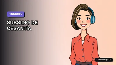 Ilustración vectorial plana de estilo moderno para blog sobre finiquito y subsidio de cesantía en Chile.