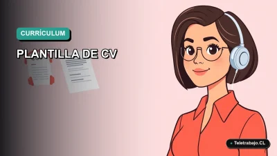 Ilustración vectorial plana de una mujer profesional trabajando de forma remota junto a una plantilla de currículum optimizada para inteligencia artificial, sobre un fondo degradado de color teal.