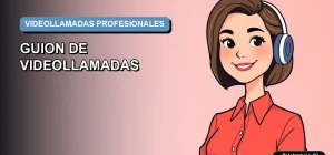 Ilustración plana de estilo Corporativo Memphis de una mujer profesional trabajando de forma remota, con fondo degradado azul.