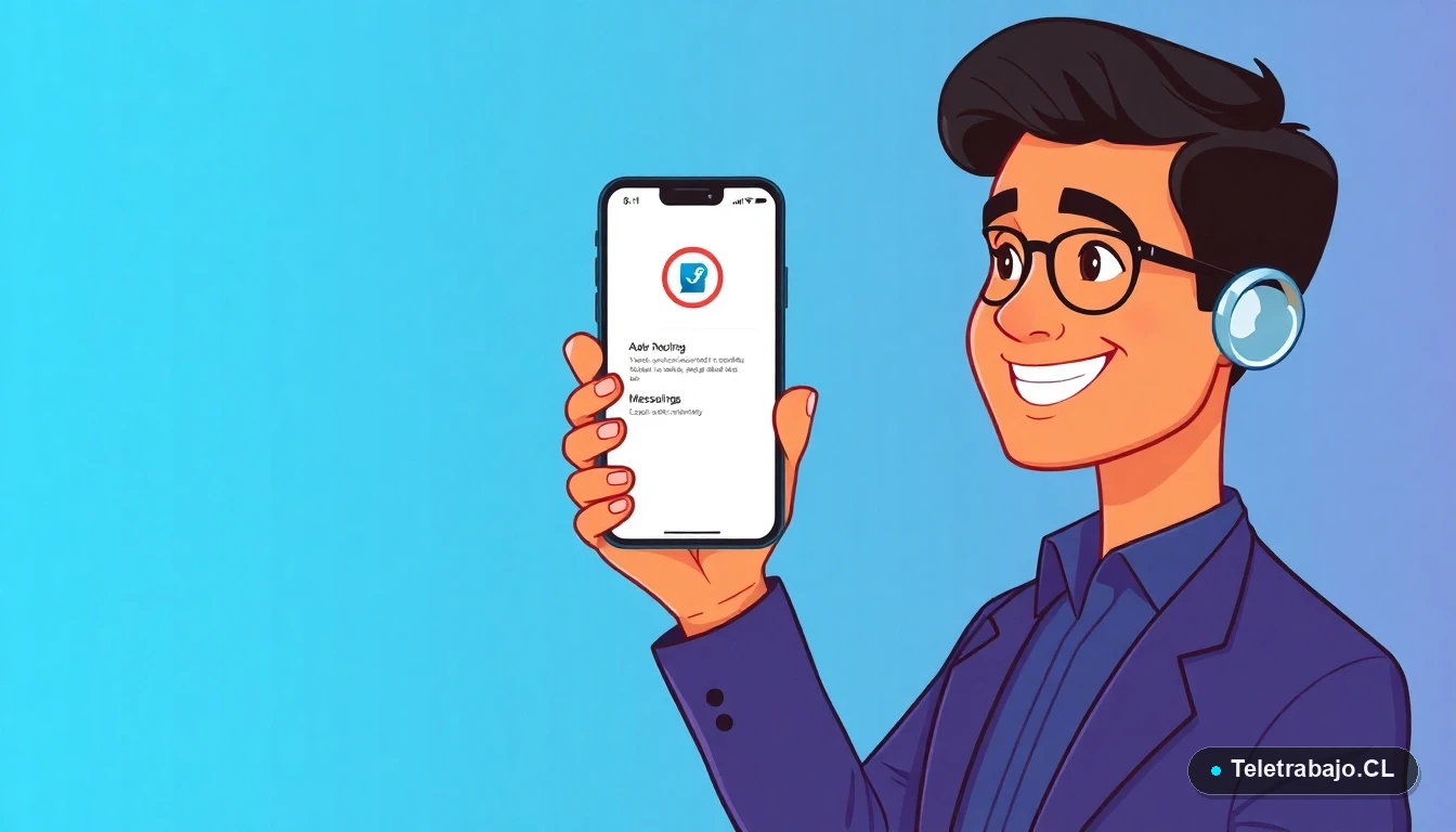 Profesional chileno enviando un mensaje exitoso a un reclutador en LinkedIn