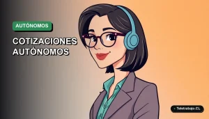 Ilustración vectorial plana premium de una mujer profesional autónoma, con fondo de gradiente suave, para blog sobre plantilla Excel de cotizaciones.
