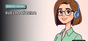 Ilustración vectorial plana de una mujer profesional chilena sonriente, con fondo degradado azul verdoso, para artículo sobre cálculo de remuneraciones.