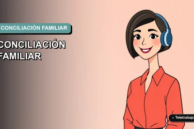 Ilustración vectorial plana de una mujer profesional en teletrabajo, con fondo degradado suave, representando organización y balance vida-trabajo.