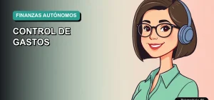 Ilustración vectorial plana premium de una mujer profesional autónoma chilena, con expresión positiva, frente a un fondo de gradiente suave azul verdoso. Representa el control financiero y la productividad para emprendedores.