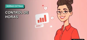 Ilustración vectorial plana de estilo premium que representa a una trabajadora remota feliz junto a un gráfico de productividad, para un artículo sobre plantilla Excel y cumplimiento del SMI 2026.