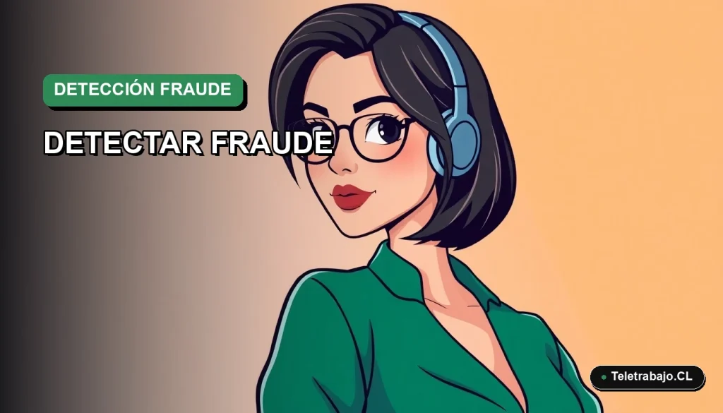 Ilustración vectorial plana de estilo Corporate Memphis de una mujer profesional en teletrabajo, con fondo degradado suave, para artículo sobre plantilla Excel contra fraudes laborales en Chile.