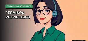 Ilustración vectorial plana de estilo Corporativo Memphis de una mujer profesional chilena con blusa verde, sobre un fondo degradado suave. Representa la gestión de permisos laborales.