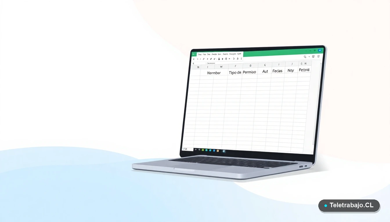 Plantilla de Excel para la gestión de permisos retribuidos en una empresa chilena.