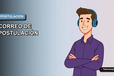 Ilustración vectorial plana de estilo premium para blog sobre cómo escribir un correo de postulación de trabajo en Chile.