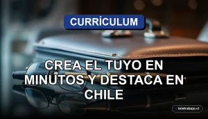 Plantilla de currículum vitae profesional moderna sobre una mesa de cristal, lista para ser personalizada.