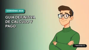 Guía definitiva para calcular y pagar el Plus de Convenio 2026, ilustrada con un trabajador remoto en estilo vectorial moderno.