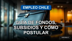 Guía de fondos y subsidios de empleo en Chile 2026 sobre fondo de oficina moderna.