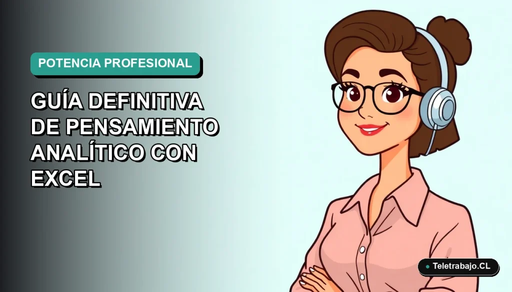 Guía definitiva de pensamiento analítico con Excel para profesionales en Chile, ilustración vectorial plana moderna.