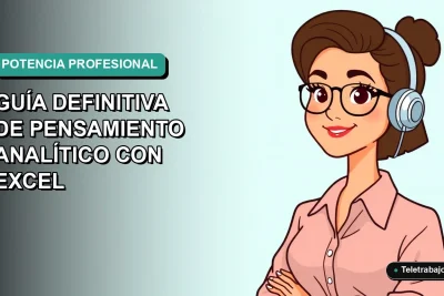 Guía definitiva de pensamiento analítico con Excel para profesionales en Chile, ilustración vectorial plana moderna.