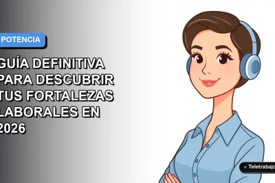 Ilustración vectorial plana de una mujer profesional chilena con blusa azul y cabello corto, sobre fondo degradado azul y gris, representando el crecimiento laboral.