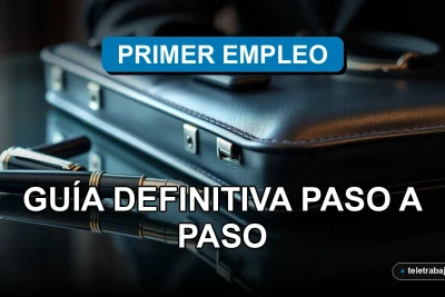 Guía visual para encontrar tu primer trabajo en Chile sin experiencia previa, mostrando un entorno corporativo profesional.