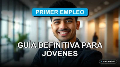 Joven profesional hispano sonriendo con confianza en una oficina moderna, representando la guía para el primer trabajo de verano 2026.