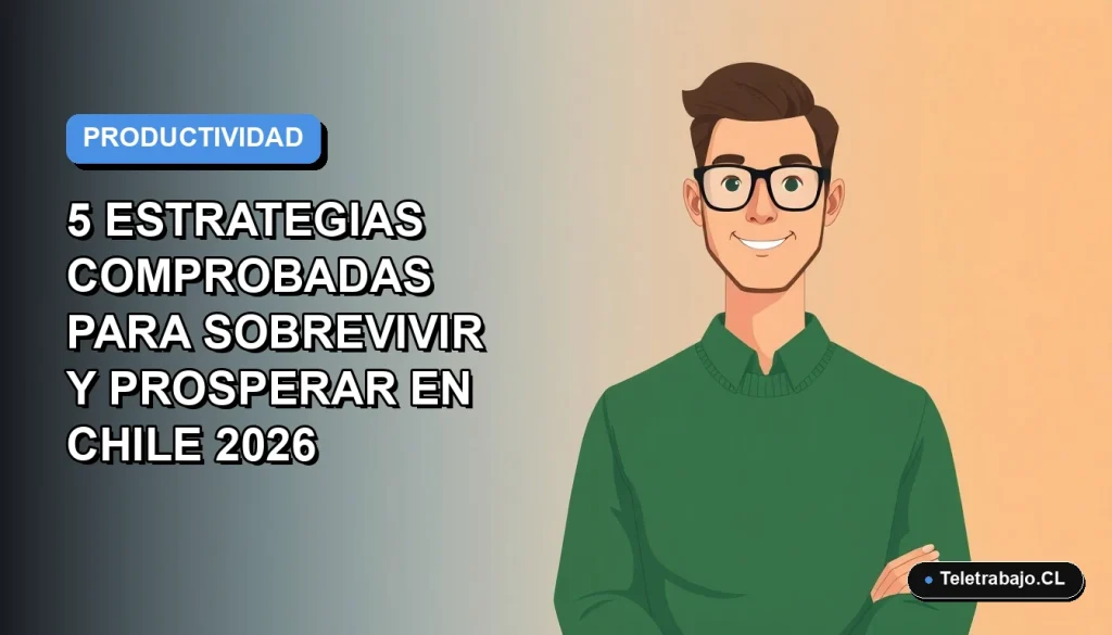 Ilustración vectorial plana de un trabajador remoto masculino con suéter verde, mirando con confianza. Fondo con gradiente suave azul y gris, espacio negativo a la izquierda.