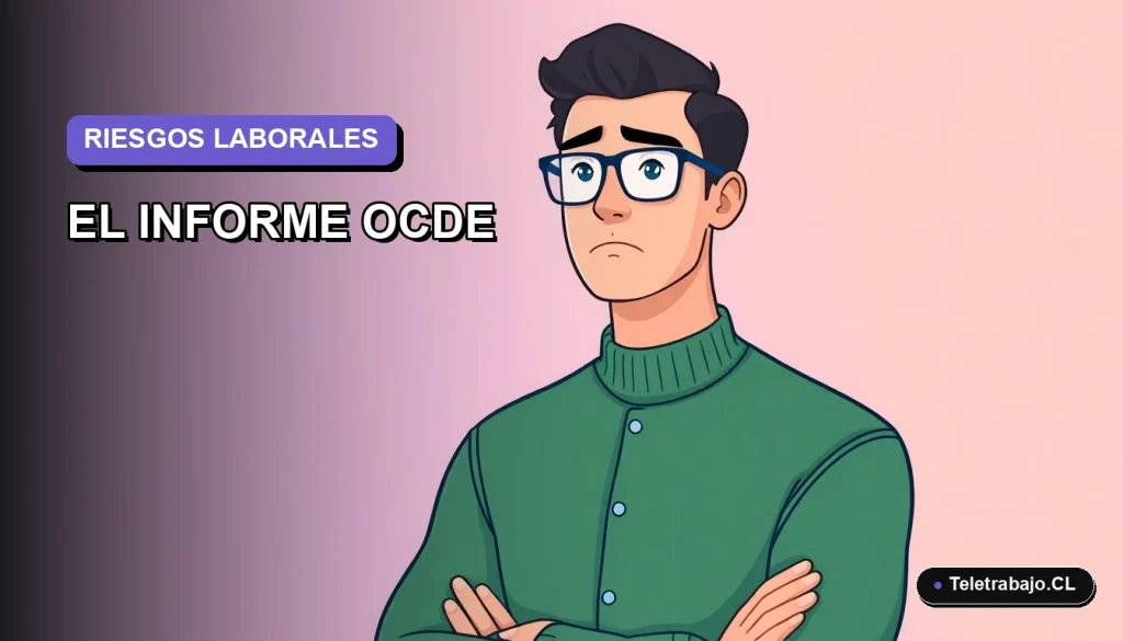 Ilustración vectorial plana de un trabajador masculino de tecnología con expresión de preocupación, sobre un fondo degradado lavanda, representando el impacto de la IA en el empleo.