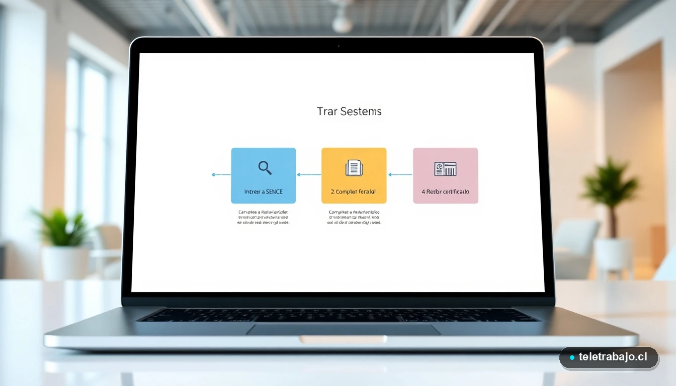 Infografía paso a paso del proceso de postulación al Programa Fácil SENCE en Chile