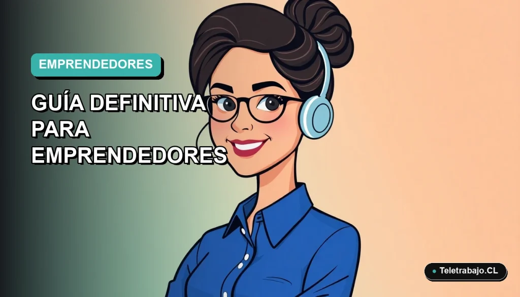 Ilustración vectorial plana de una mujer emprendedora latinoamericana sonriente, con blusa azul y pelo recogido, sobre fondo degradado teal. Programa YLAI 2026 para emprendedores.