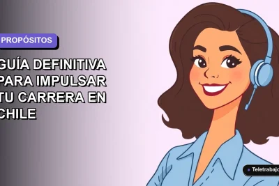 Ilustración plana vectorial de una mujer profesional chilena sonriente, con blusa azul y corte de pelo moderno, sobre fondo degradado lavanda suave. Espacio negativo a la izquierda.