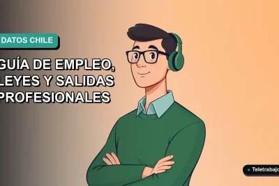 Ilustración vectorial plana de un trabajador masculino de tecnología con suéter verde, sobre un fondo degradado azul verdoso, representando la protección de datos profesionales en Chile.