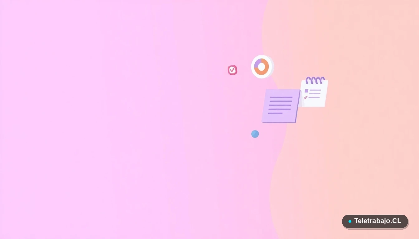 Elementos abstractos de interfaz de usuario: gráficos, carpetas y calendario, representando procesos administrativos para licencias médicas.