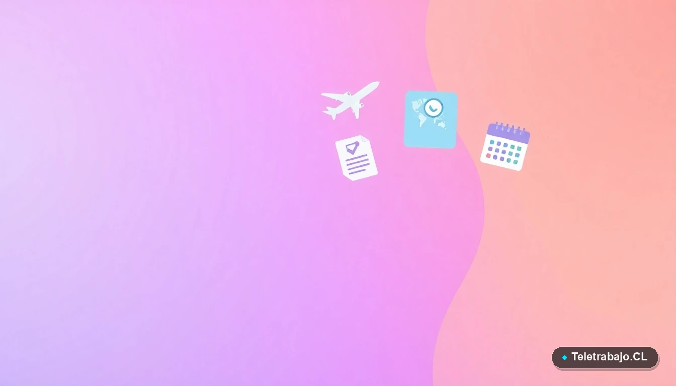 Iconos abstractos de interfaz de usuario: avión, mapa mundial y documento con check, representando viajes y trámites legales del seguro de desempleo.