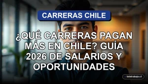 Guía de carreras mejor pagadas en Chile 2026 con gráficos de salarios y oportunidades laborales.