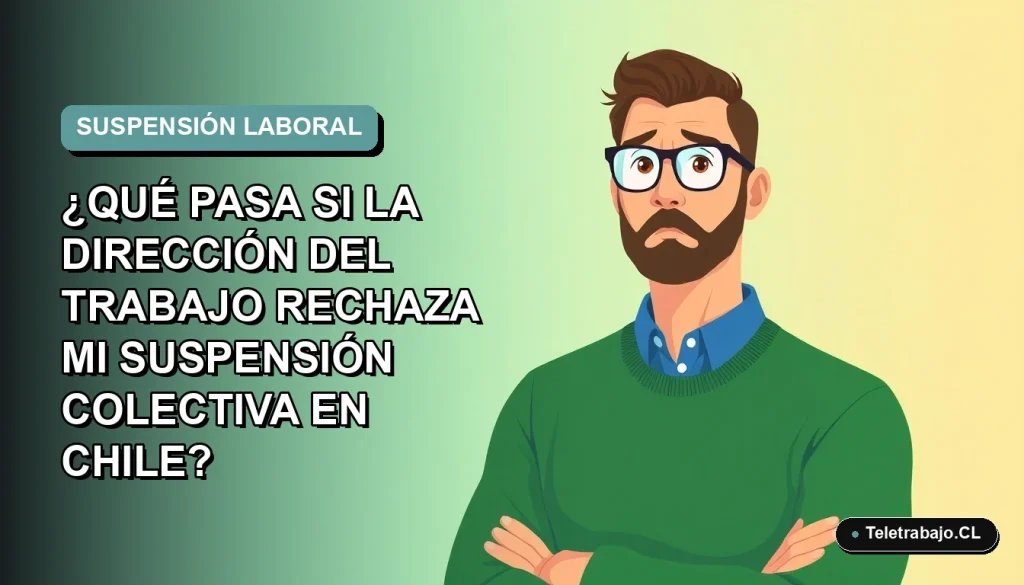 Ilustración vectorial plana de un trabajador masculino con suéter verde y camisa, mirando con preocupación un documento legal, sobre fondo degradado azul verdoso.