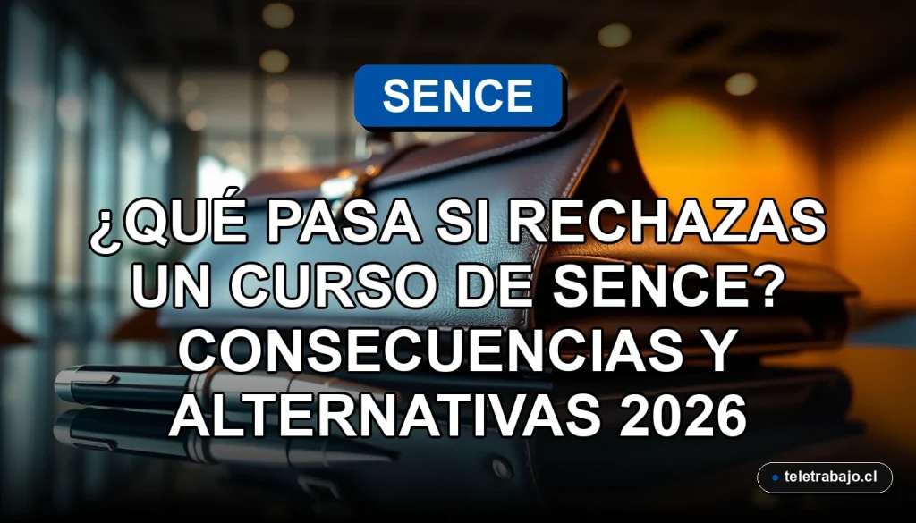 Consecuencias de rechazar un curso SENCE y alternativas laborales en Chile 2026