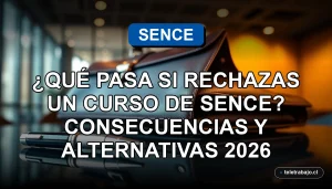 Consecuencias de rechazar un curso SENCE y alternativas laborales en Chile 2026