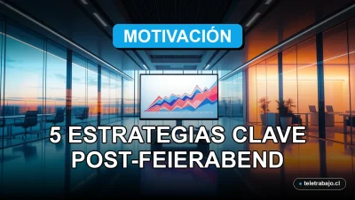 Cinco estrategias para recuperar la motivación laboral después de la jornada, en una oficina moderna.
