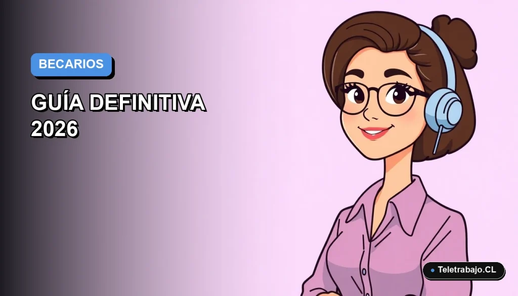 Guía ilustrada para recuperar cotizaciones previsionales como becario en Chile, estilo vectorial moderno.