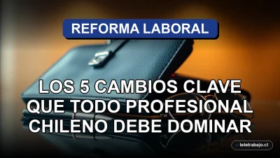 Cambios clave de la Reforma Laboral 2026 en Chile sobre escritorio ejecutivo con objetos premium