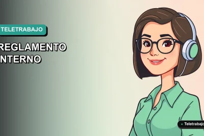 Ilustración vectorial plana de estilo Corporate Memphis de una mujer profesional trabajando remotamente. Fondo con gradiente suave de color verde azulado.