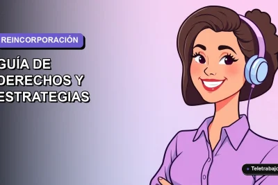 Ilustración vectorial plana de una mujer profesional chilena sonriendo, con blusa lila, frente a un fondo con gradiente suave de lavanda a azul claro. Espacio negativo a la izquierda.