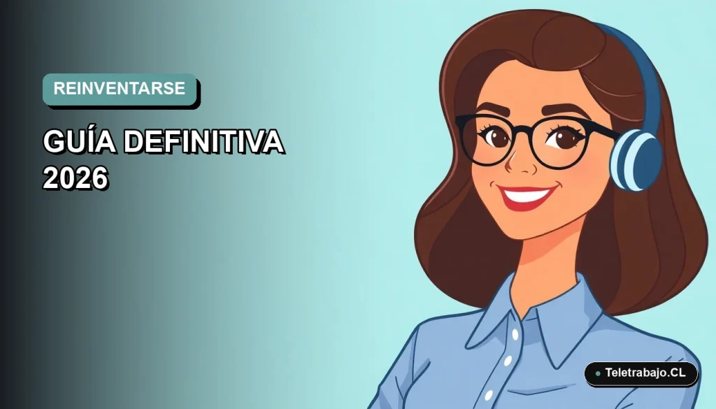 Ilustración plana vectorial de mujer profesional de 30 años con blusa azul, sonriendo, sobre fondo degradado suave azul verdoso. Espacio negativo a la izquierda.