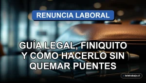 Guía legal para renunciar a un trabajo en Chile en 2026, incluyendo finiquito y consejos profesionales.