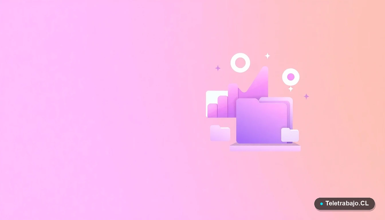 Composición abstracta de interfaz de usuario tecnológica con gráficos flotantes y engranajes estilizados en colores lavanda y durazno, sobre fondo degradado. Representa la innovación y el reskilling digital.