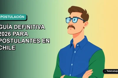 Ilustración vectorial plana de un hombre profesional con camisa azul y suéter verde, mirando con expectativa hacia la izquierda, sobre un fondo degradado azul verdoso. Espacio negativo a la izquierda.