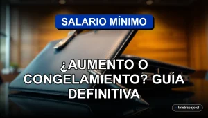 Guía definitiva sobre el salario mínimo en Chile para el año 2026, ilustrada con un concepto visual corporativo abstracto.